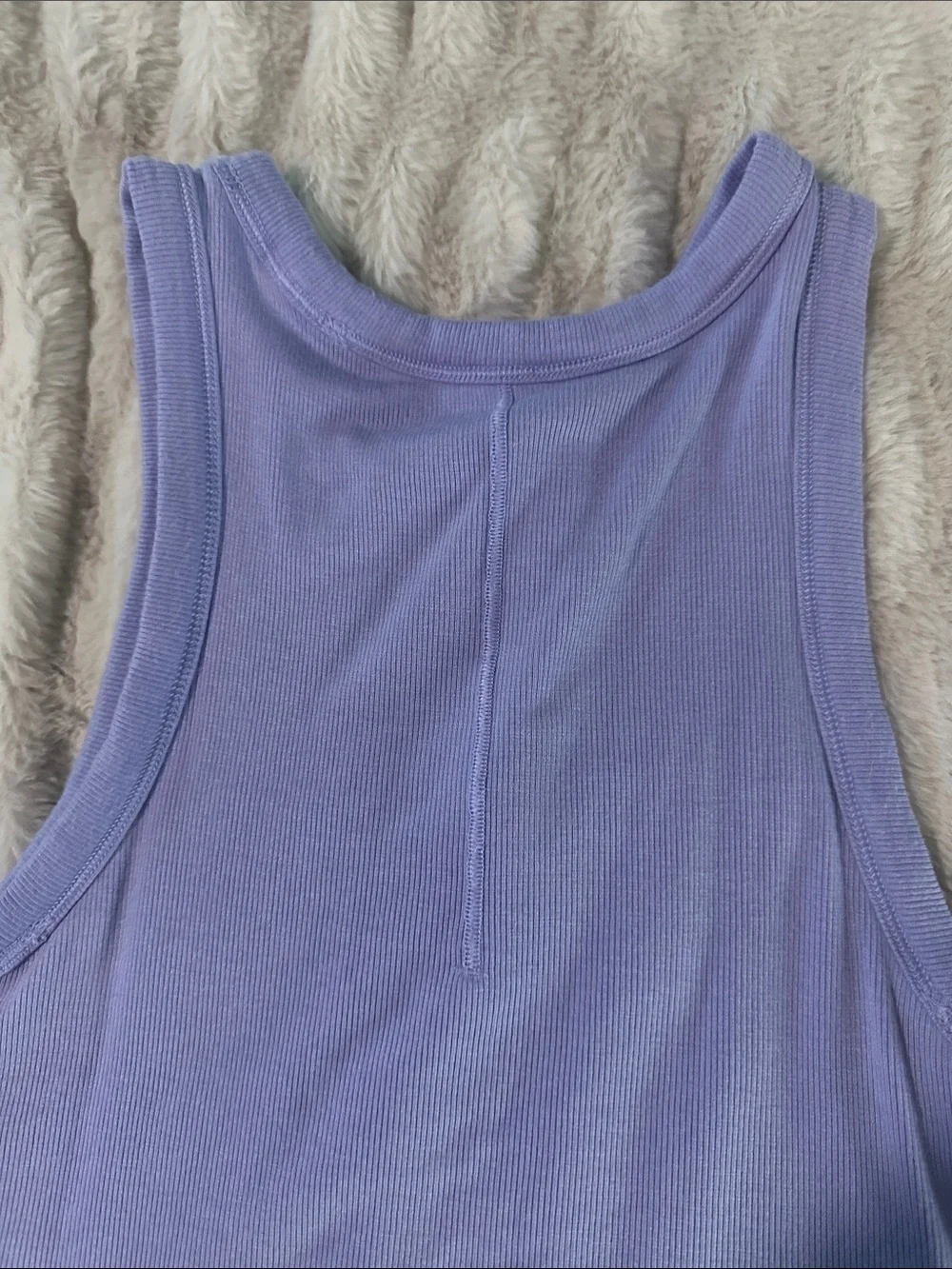 Lululemon Cropped Hold Tight Tank Sleeveless Ribbed Crop Tank Top - Lavender 6
